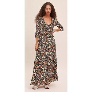 Anthropologie Floral Boho Maxi Dress